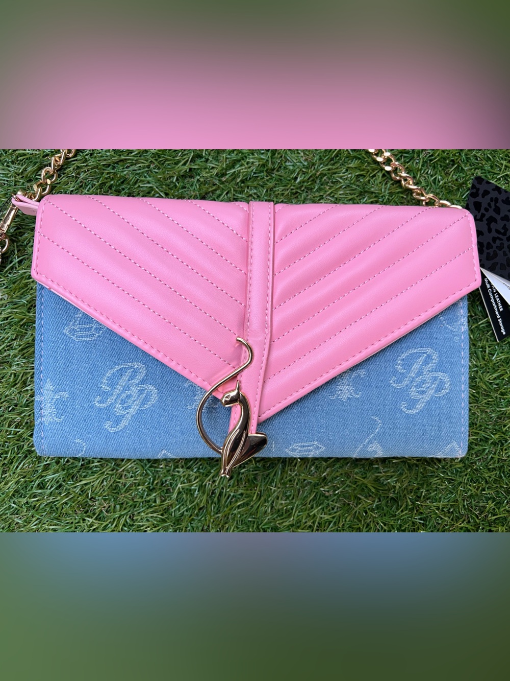 Baby Phat Denim & Pink WOC Shoulder Bag